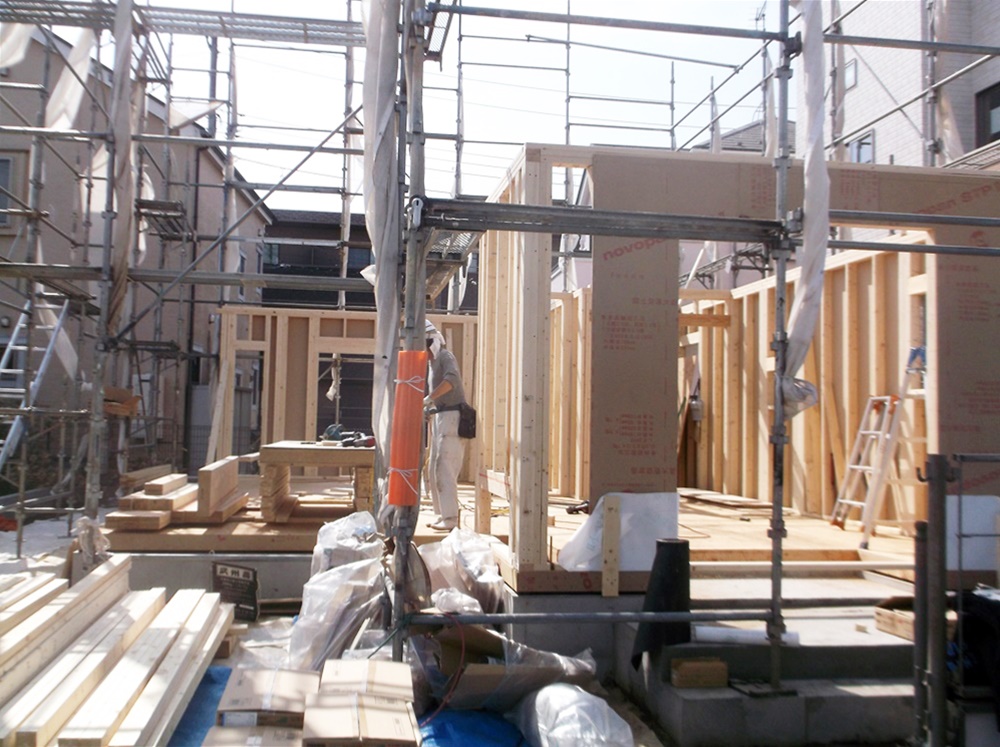 府中市Ｋ様邸-建方工事1階-