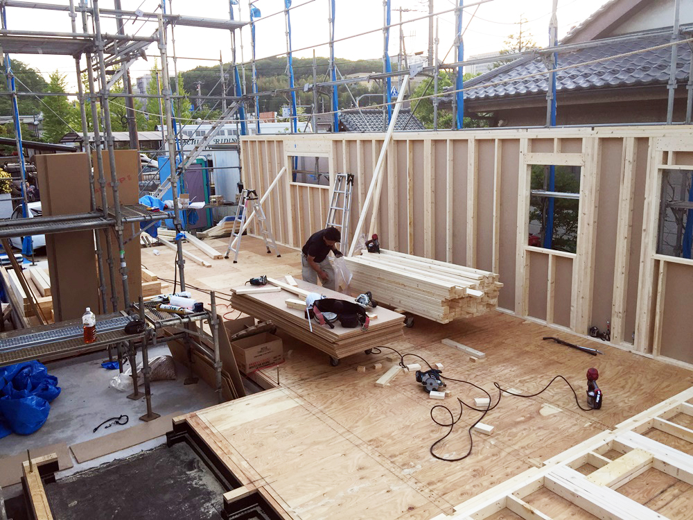 八王子市Ｍ様邸-建方工事1階-