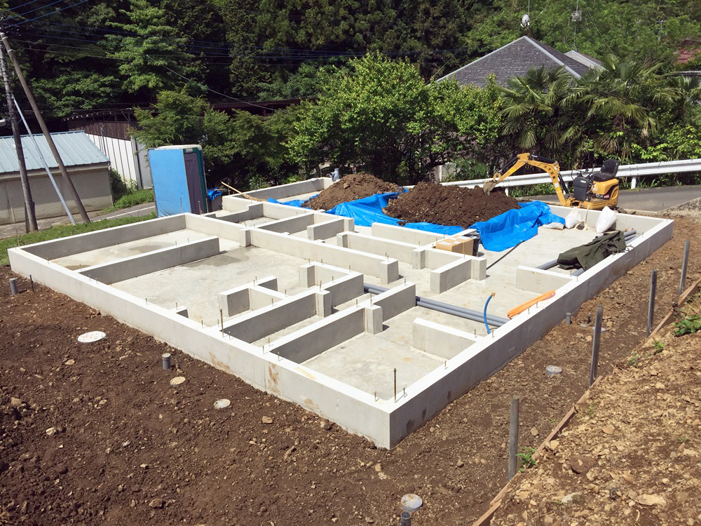 西多摩郡日の出町Ｈ様邸-基礎完成-