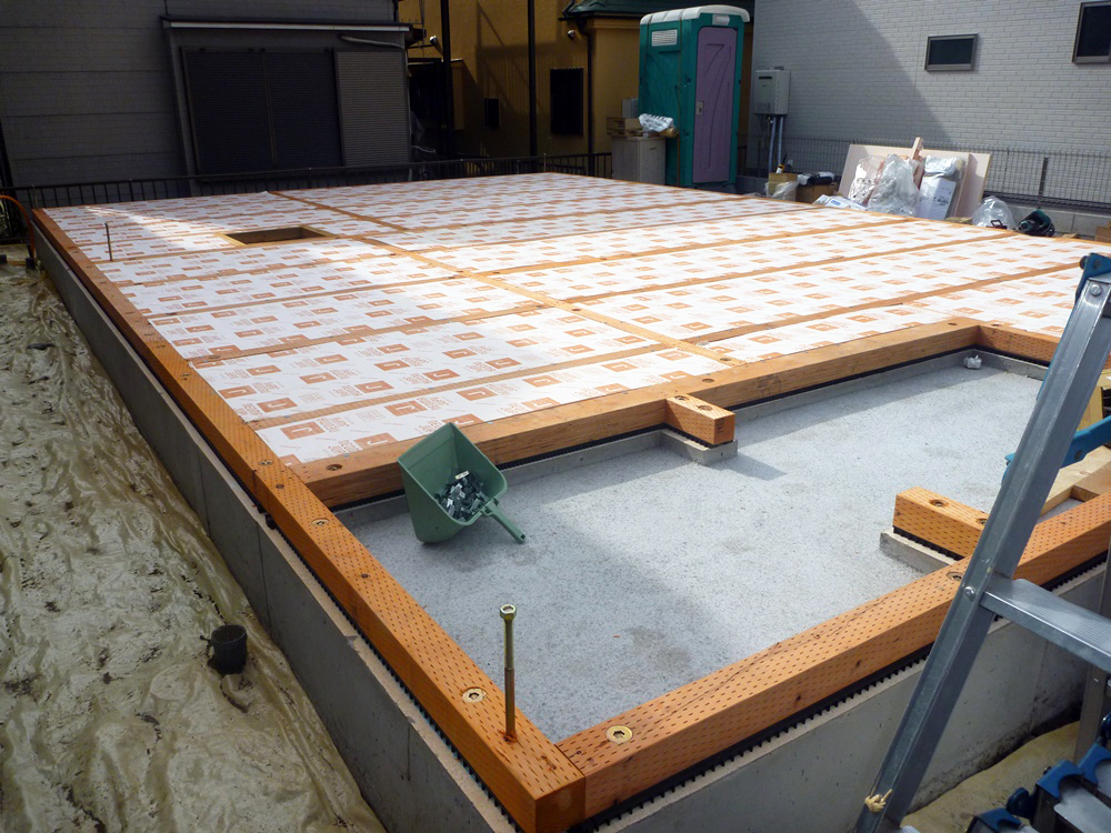 青梅市Ｕ様邸-フレーミング工事1階床-