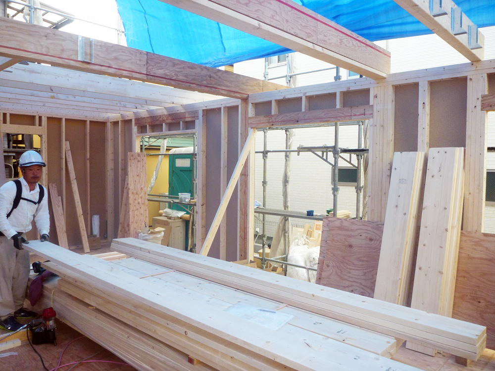 青梅市Ｕ様邸-フレーミング工事１階-