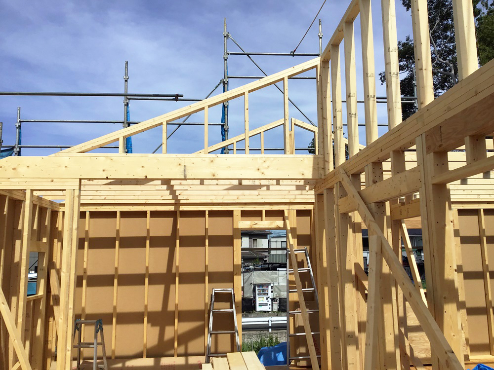 相模原市 A様邸-建方屋根-