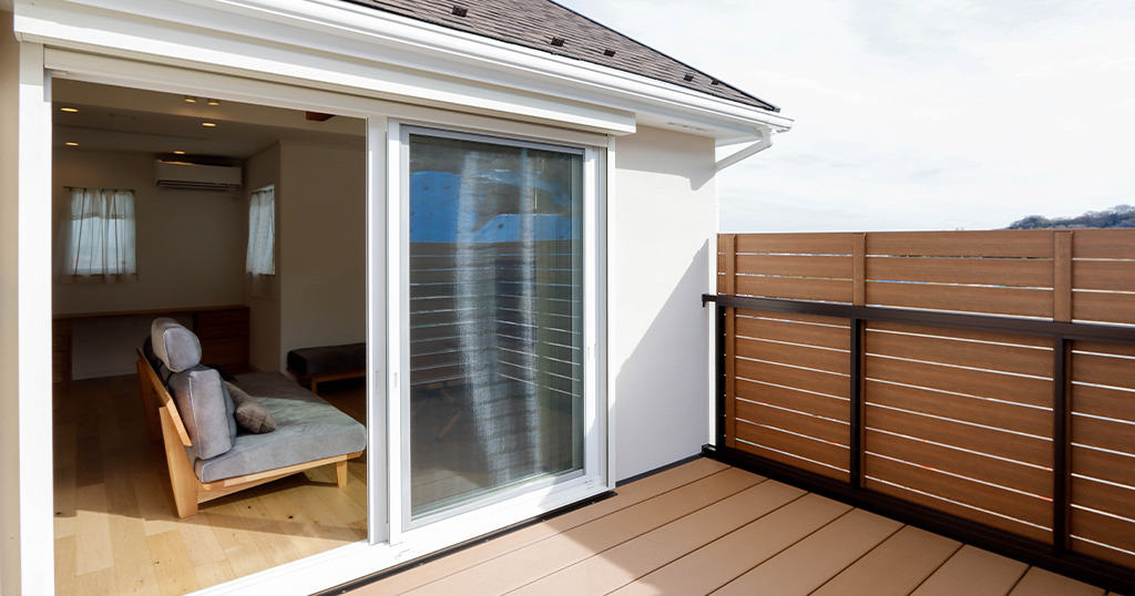 完成見学会/傾斜地に建つ眺望を生かしたｱﾒﾘｶﾝｽﾀｲﾙ