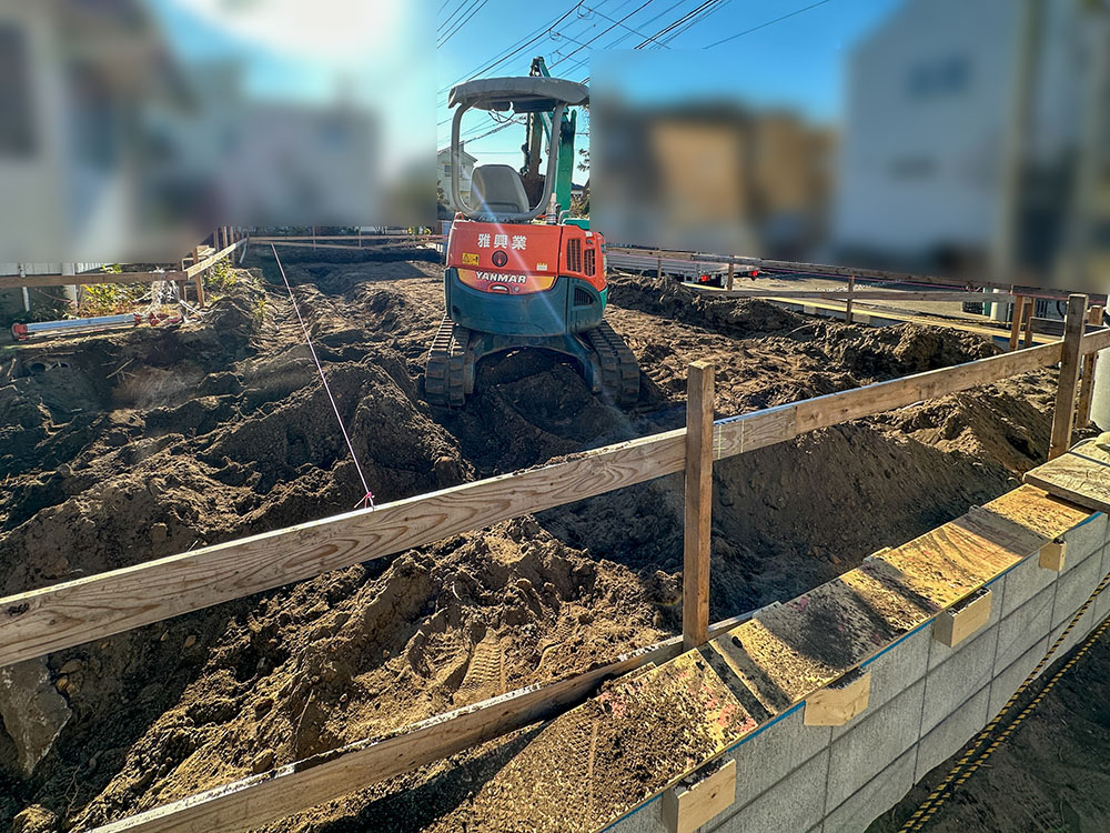 藤沢市 K様邸 -基礎着工-