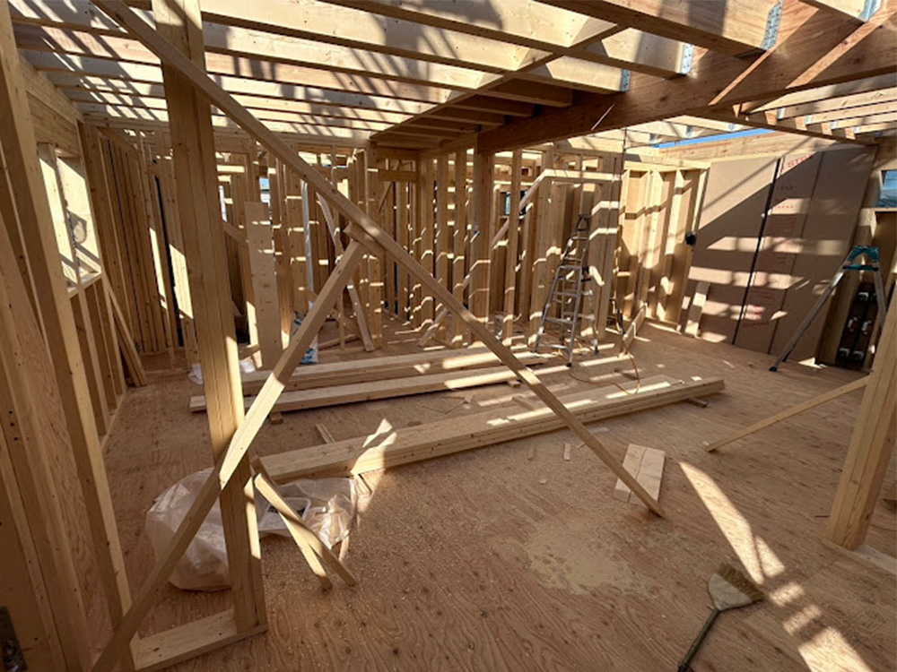 八王子市モデルルーム21号地  -1F建方-