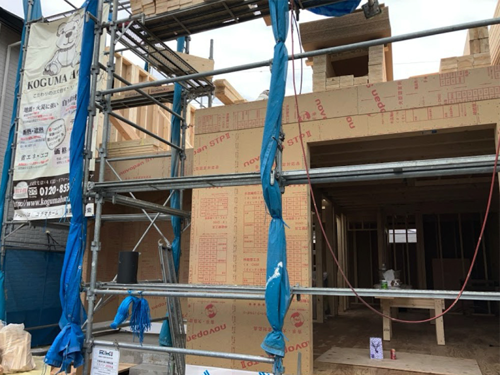 八王子市モデルルーム38号地 -1F建方-